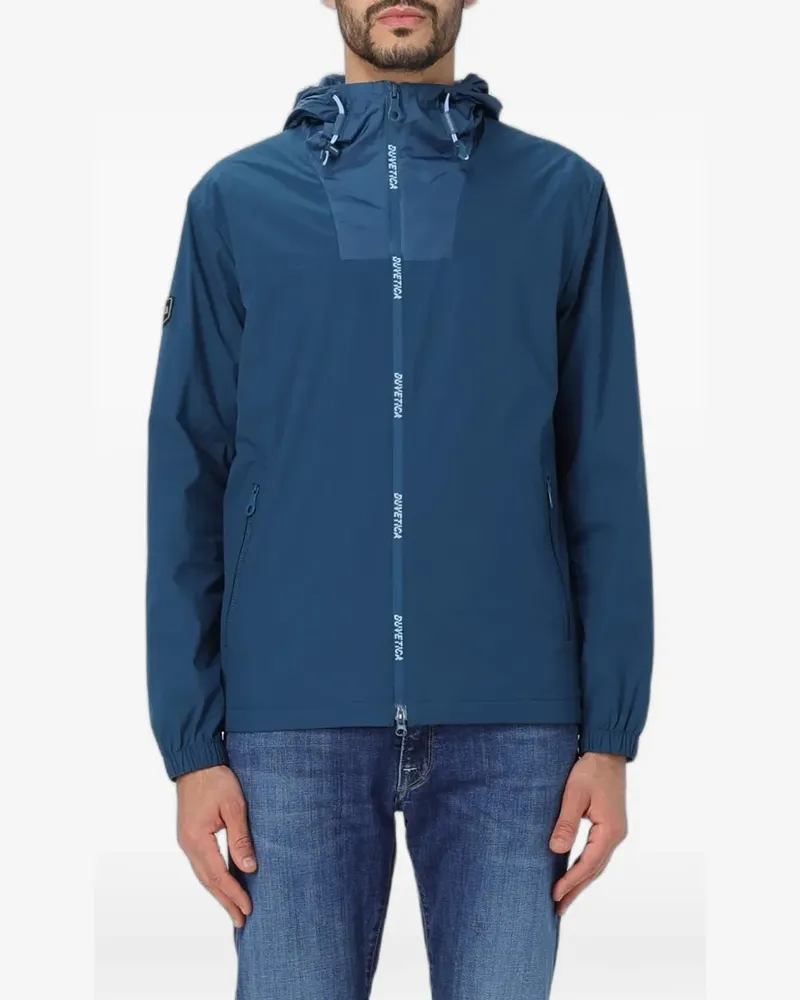 Duvetica logo-print hooded jacket - Blau Blau