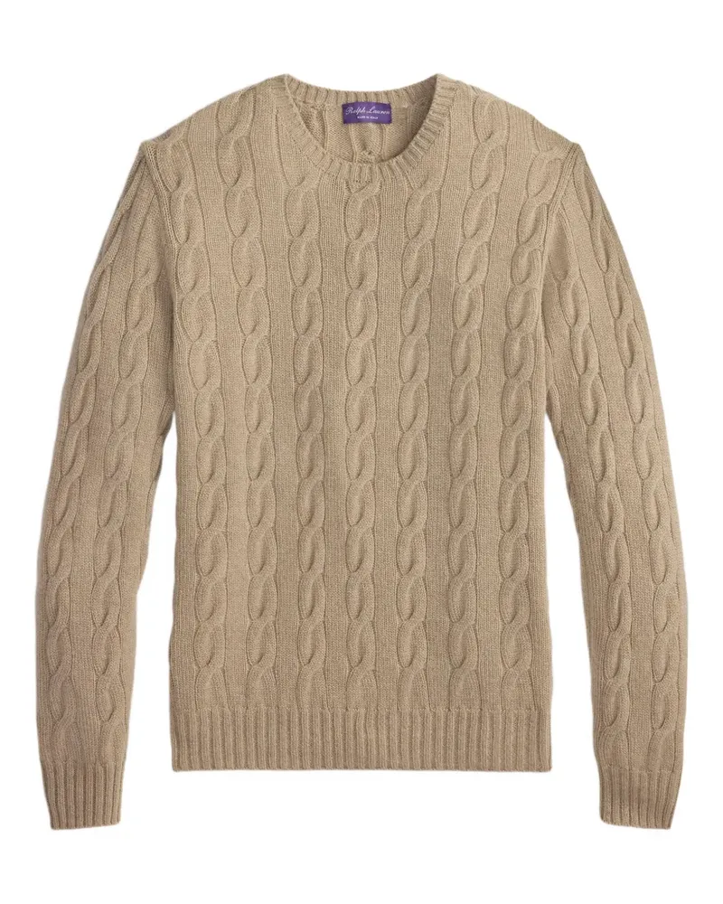 Ralph Lauren Kaschmirpullover mit Zopfmuster - Nude Nude