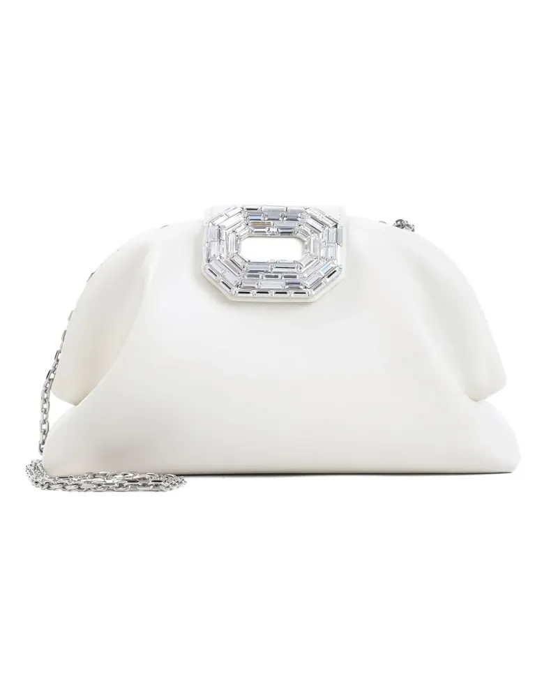 Amina Muaddi Camelia clutch bag - Weiß Weiß