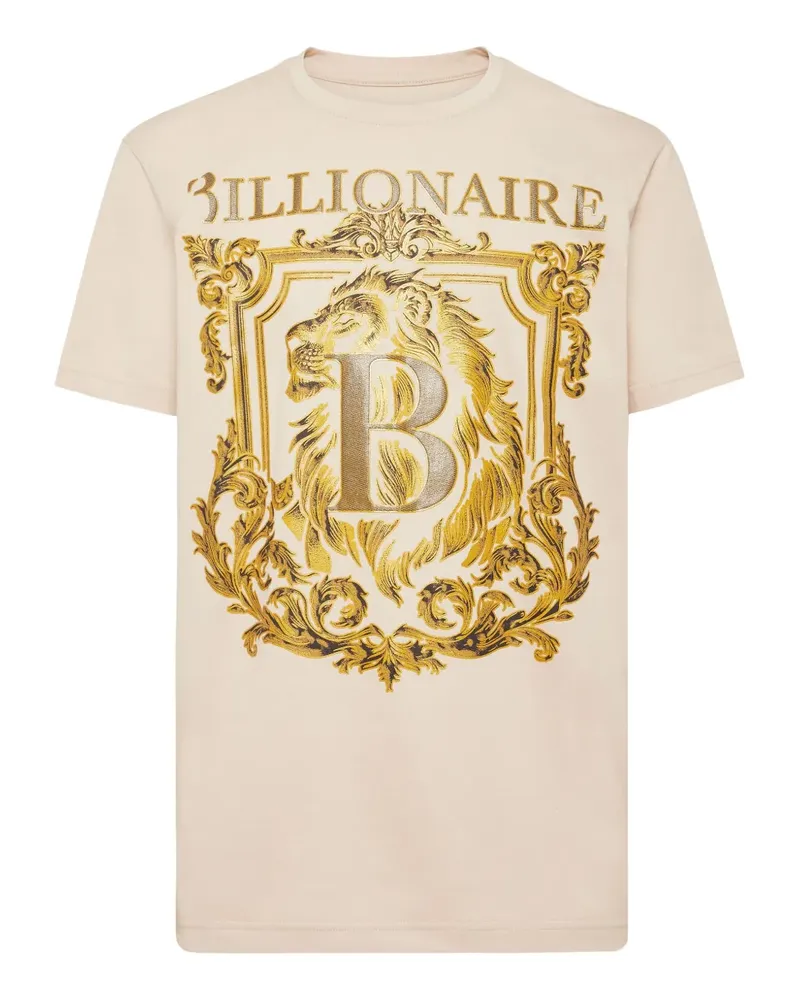 Billionaire T-Shirt mit Lion B Frame-Print - Nude Nude