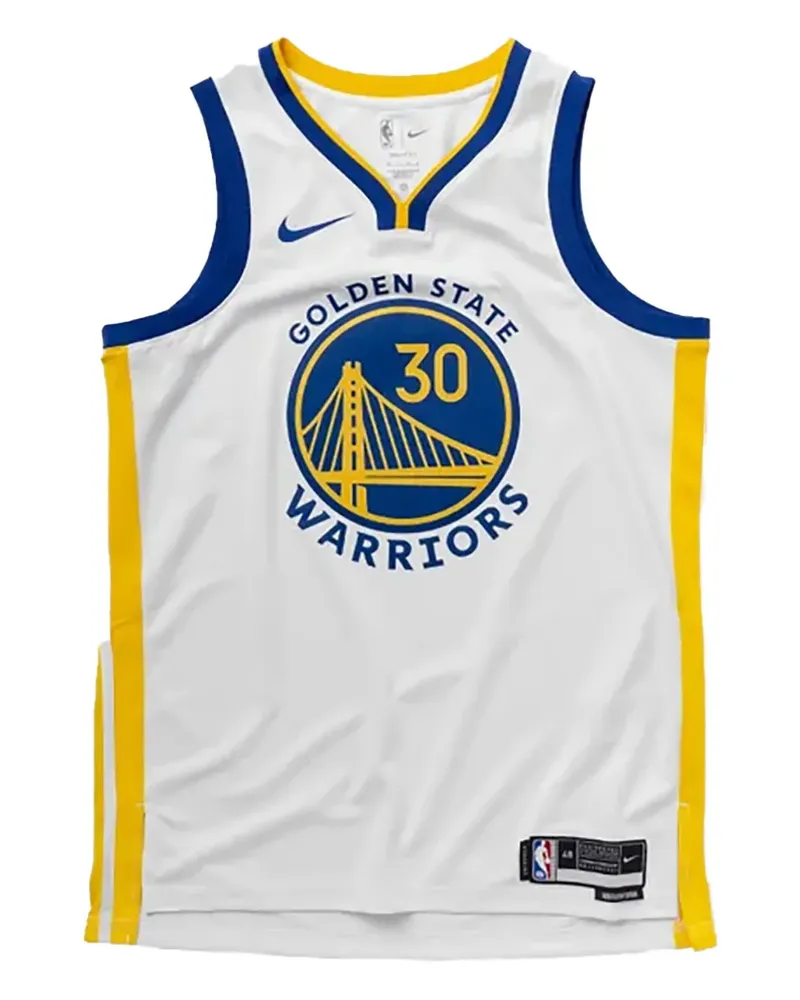 Nike x NBA Golden State Warriors Association "White/Yellow/Blue" Tanktop - Weiß Weiß