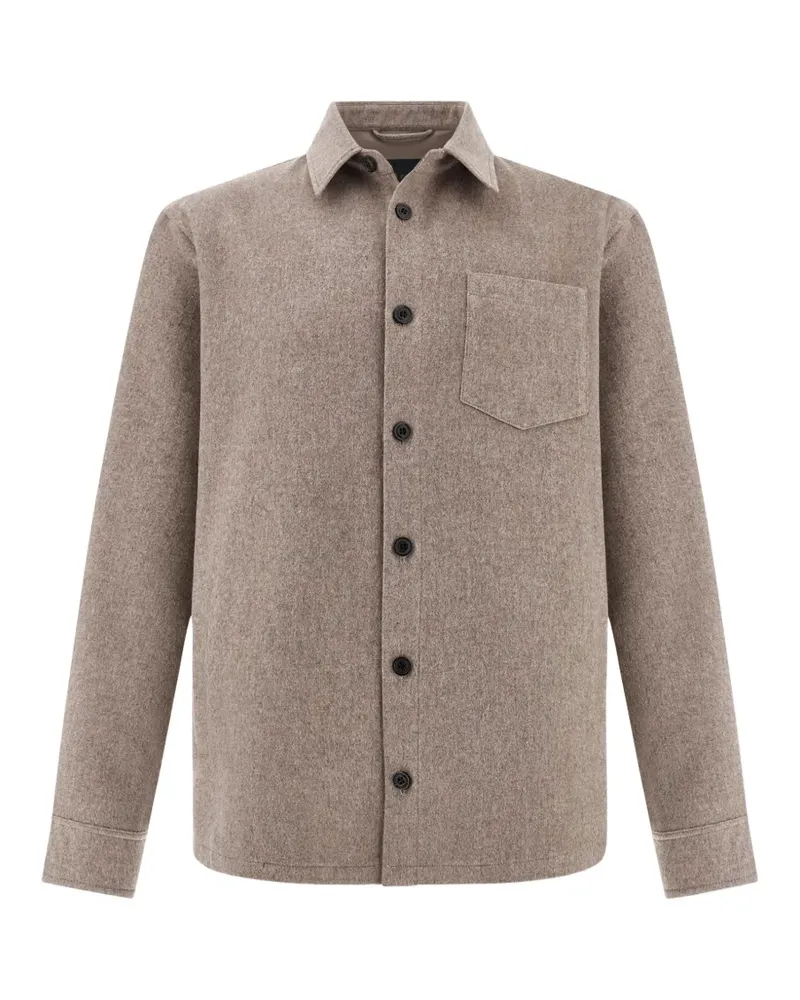 Paul & Shark Hemdjacke aus Kaschmir - Braun Braun
