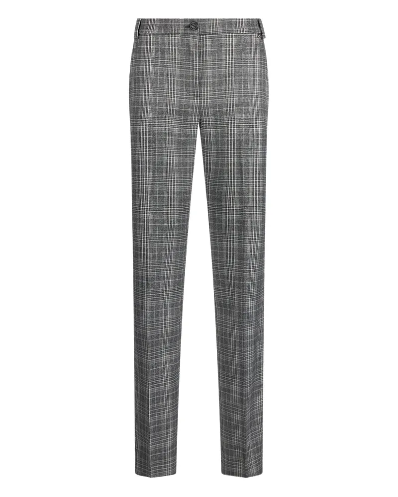 Liu Jo glen plaid flare trousers - Grau Grau