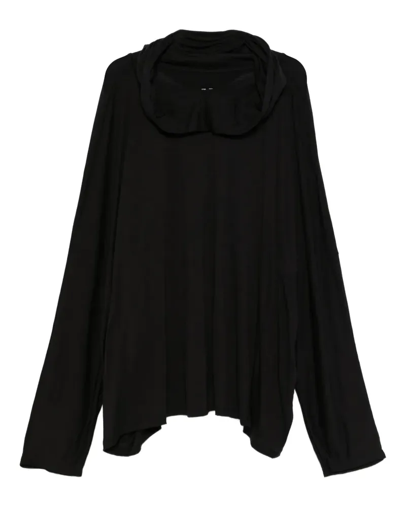 Rick Owens Hoodie im Oversized-Look - Schwarz Schwarz