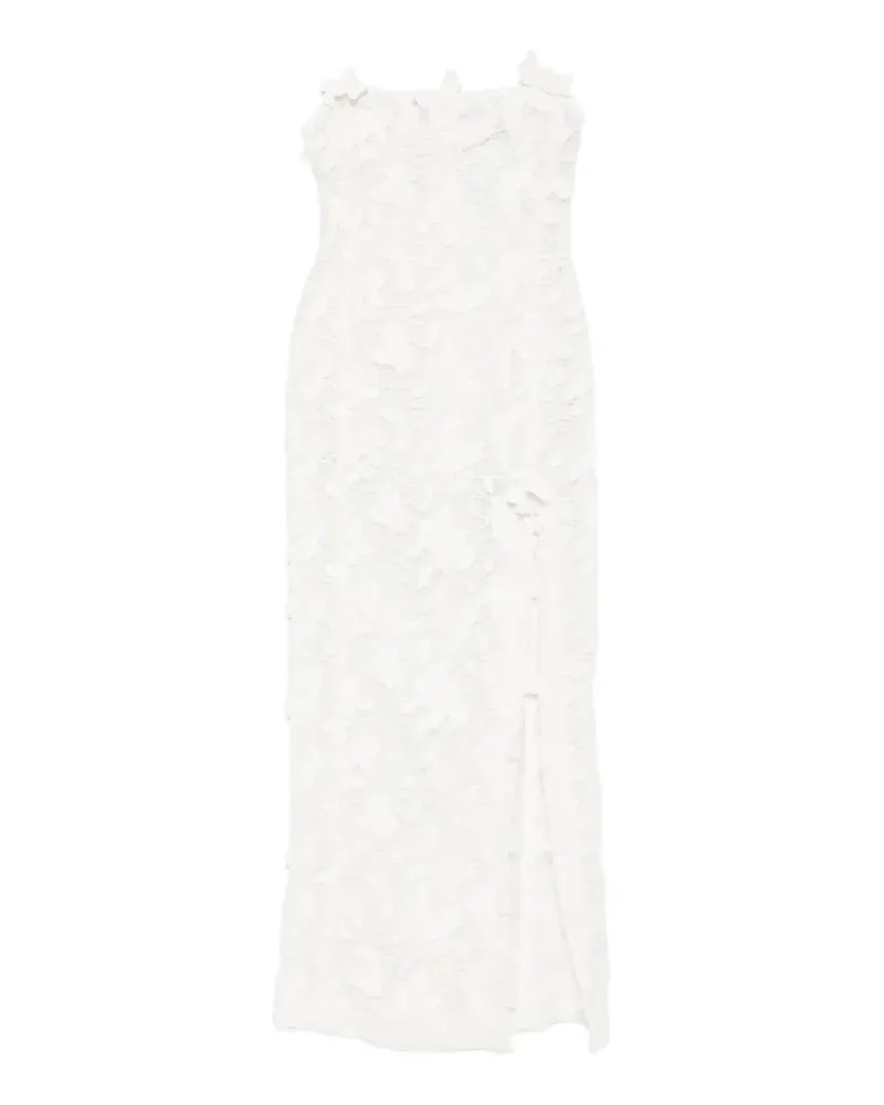 Blumarine butterfly-appliqué lace maxi dress - Weiß Weiß
