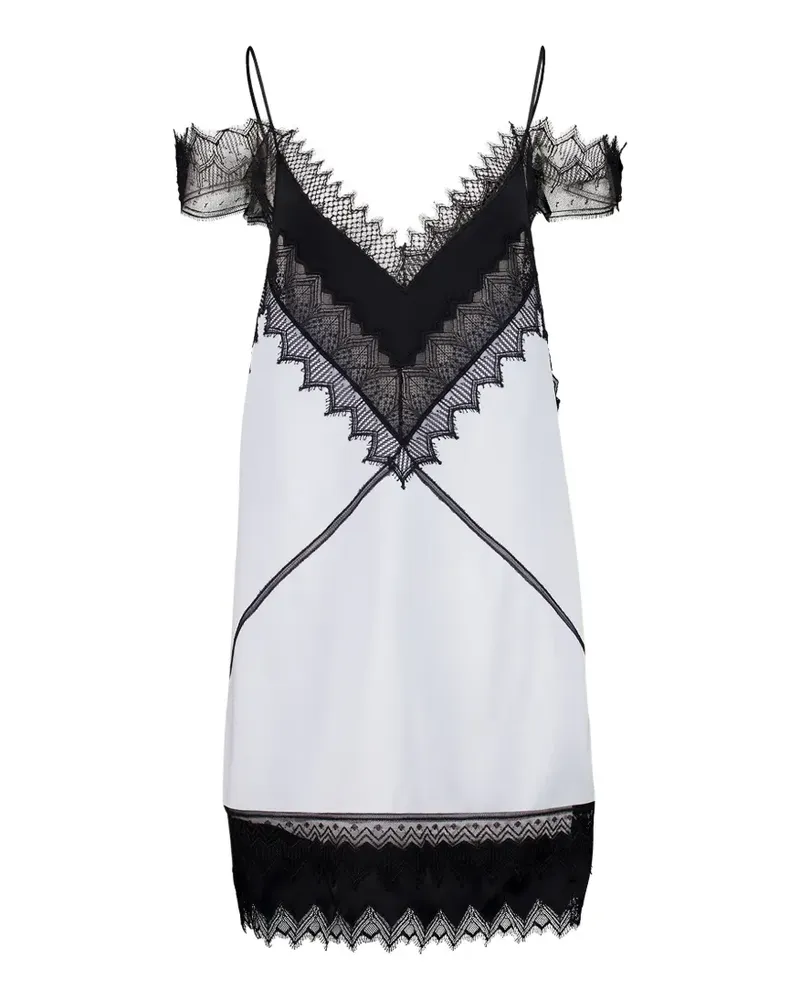 Tom Ford lace-trim spaghetti-strap mini dress - Blau Blau