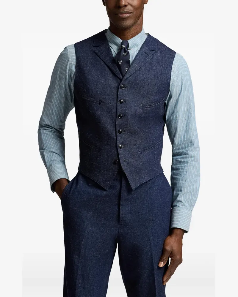 Ralph Lauren Geknöpfte Weste - Blau Blau