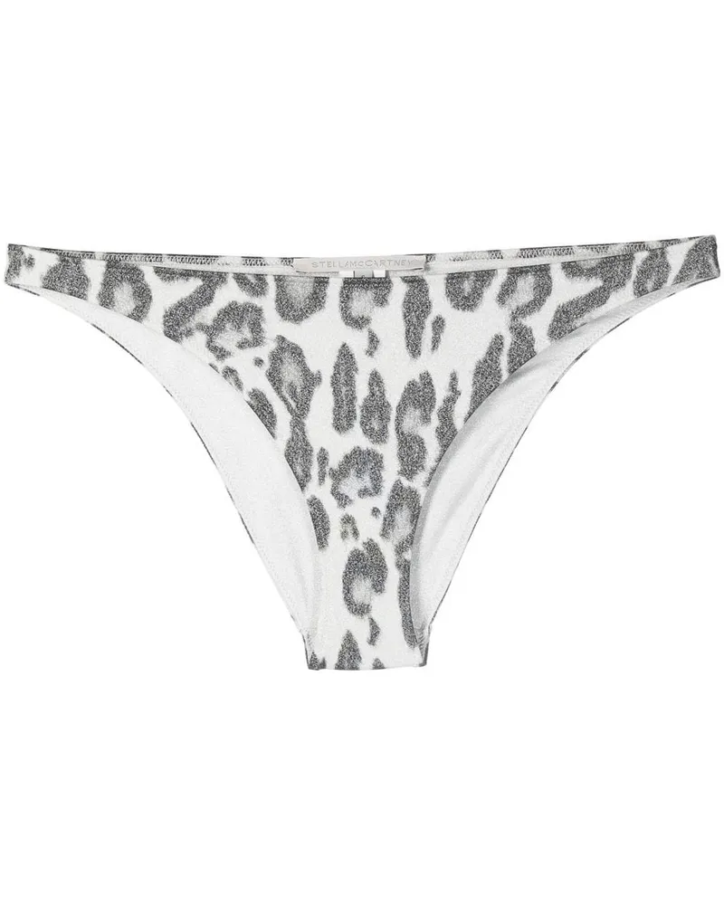 Stella McCartney Bikinihöschen mit Leoparden-Print - Silber Silber