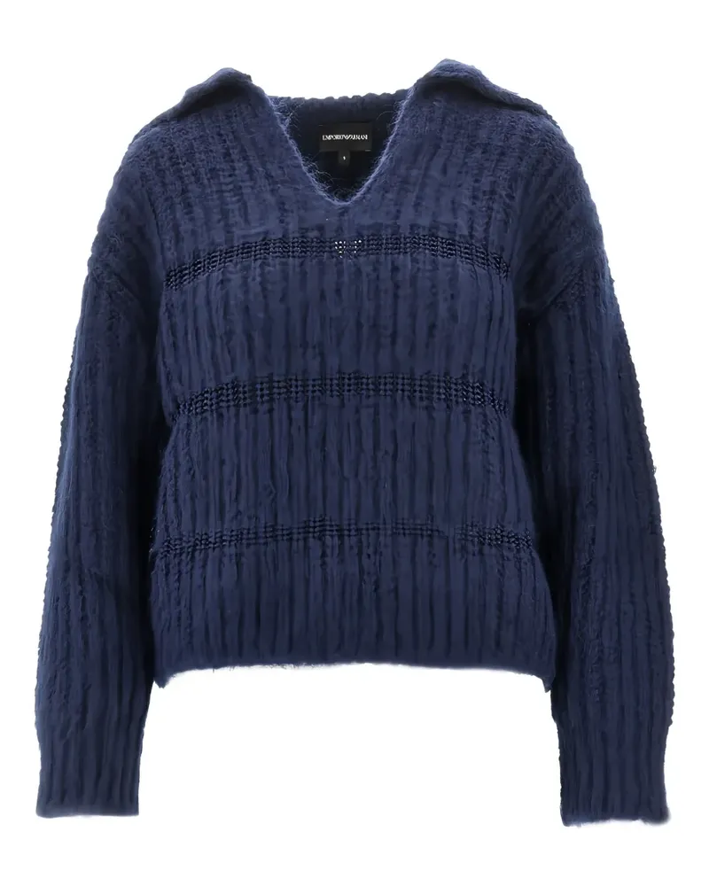 Emporio Armani Pullover mit Kragen - Blau Blau
