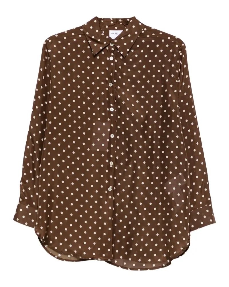 MARELLA Angio polka dot-pattern shirt - Braun Braun