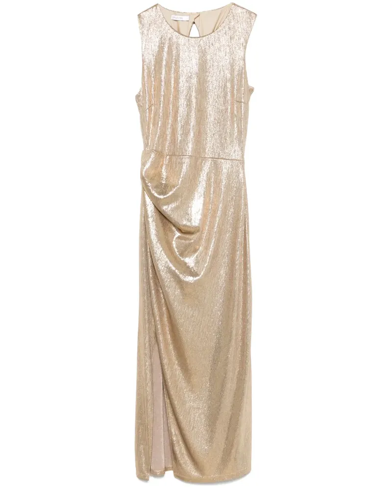 Patrizia Pepe Midikleid im Metallic-Look - Gold Gold