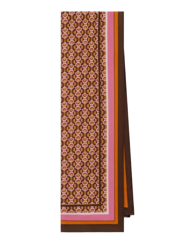 Maliparmi Seidenschal mit geometrischem Print - Braun Braun