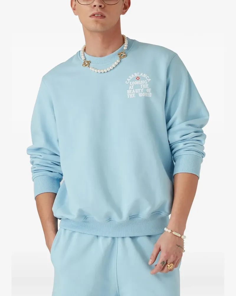 Casablanca Paris The Beauty of the World Sweatshirt - Blau Blau