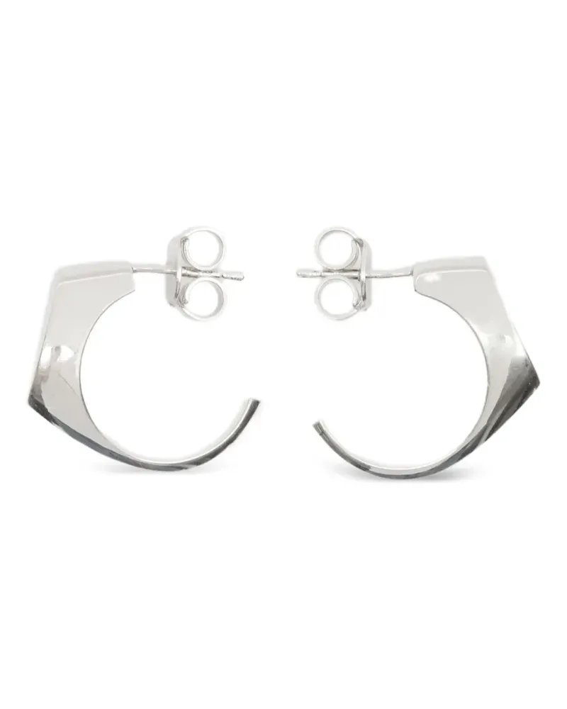 Maison Margiela Siegelohrringe mit Logo - Silber Silber