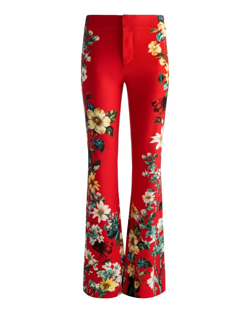 Alice + Olivia Andrew floral-print bootcut trousers - Rot Rot