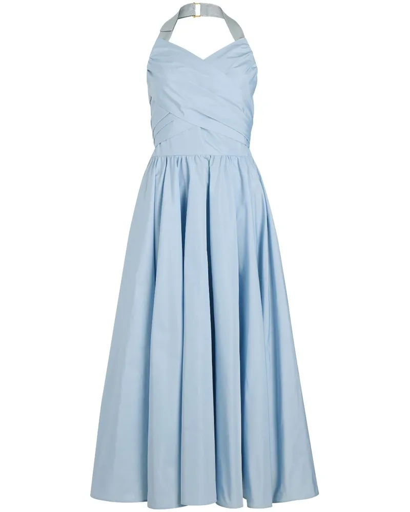 Patou Maxikleid mit Neckholder - Blau Blau