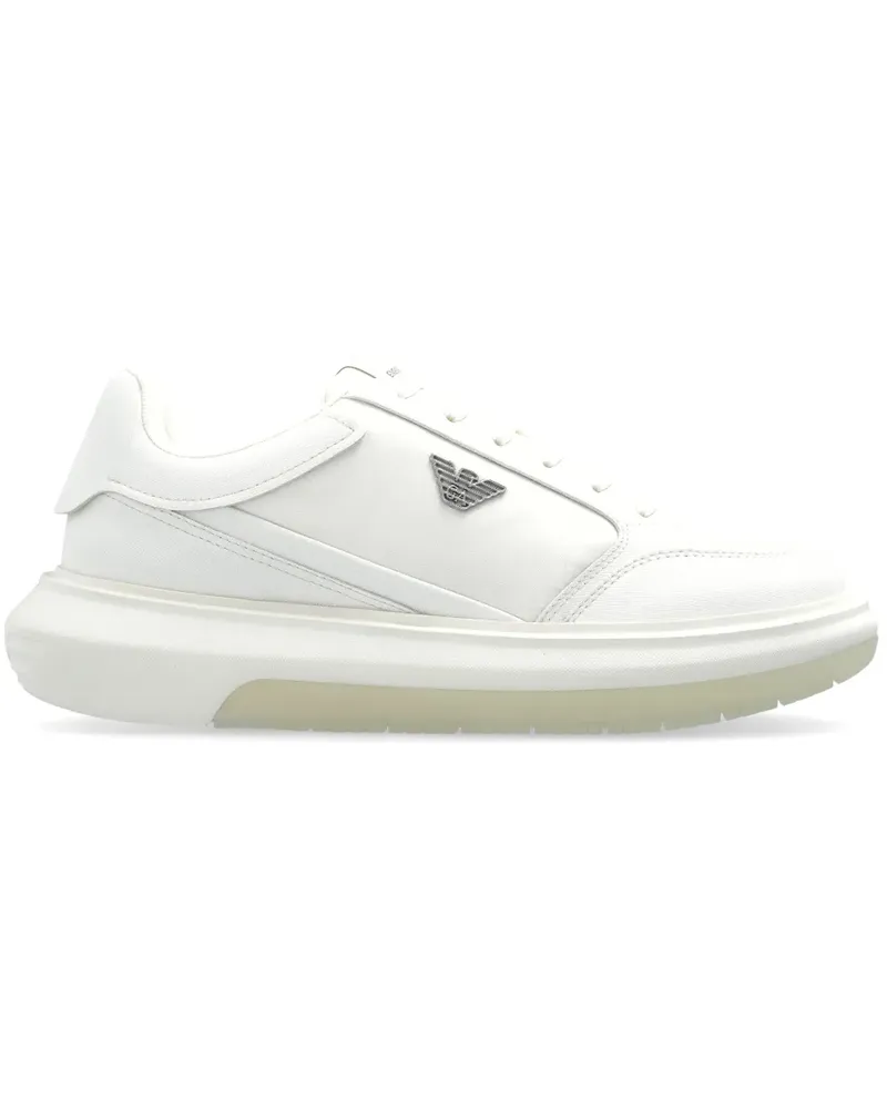 Emporio Armani Sneakers mit Logo-Patch - Weiß Weiß