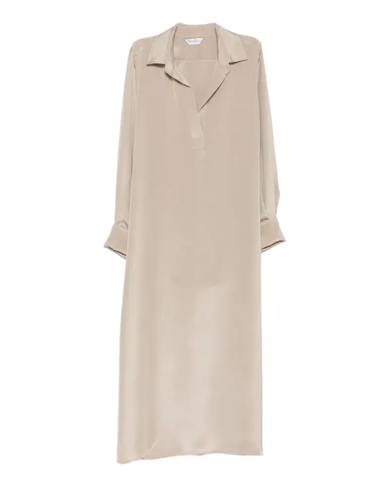 Max Mara Gambero Midikleid mit langen Ärmeln - Nude Nude