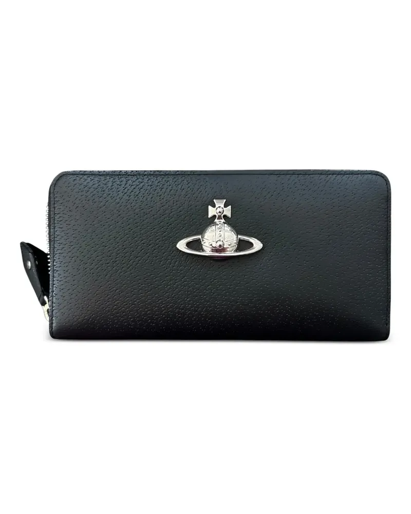Vivienne Westwood Portemonnaie mit Orb-Schild - Schwarz Schwarz