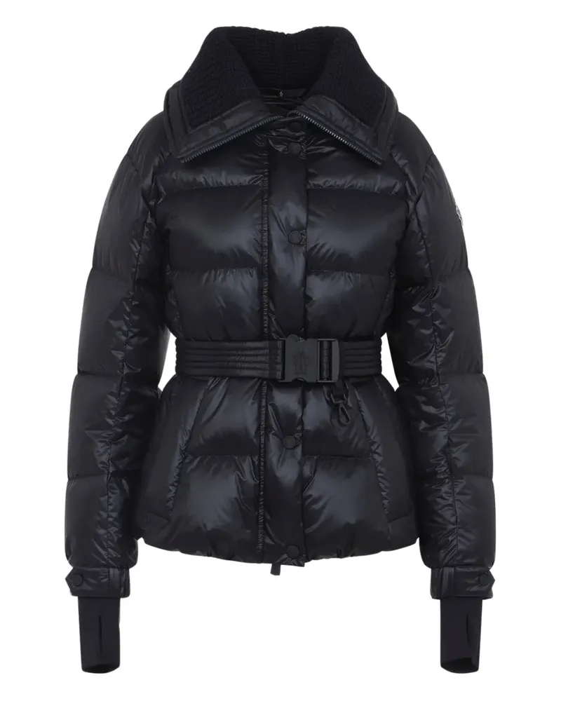 Moncler belted button fastening jacket - Blau Blau
