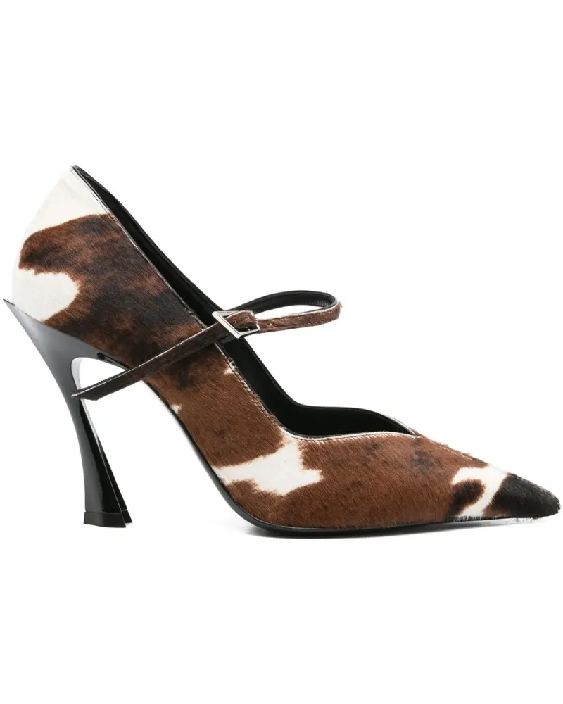 Thierry Mugler Fang Pumps mit spitzer Kappe 95mm - Braun Braun