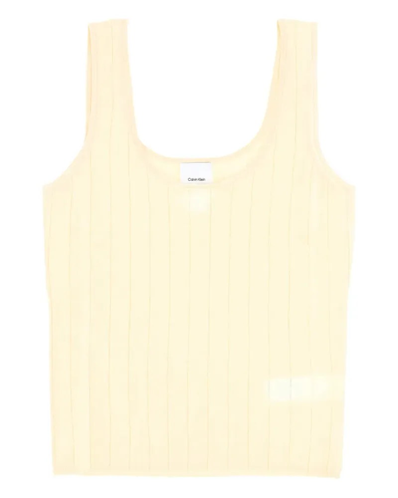 Calvin Klein ribbed tank top - Gelb Gelb