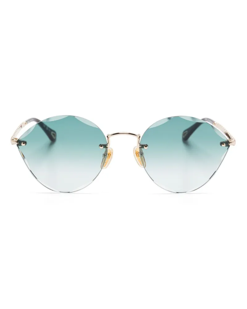 Chloé Sonnenbrille mit Cat-Eye-Gestell - Gold Gold