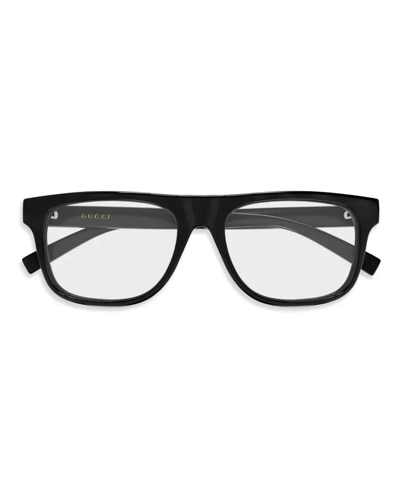 Gucci Brille mit eckigem Gestell - Schwarz Schwarz