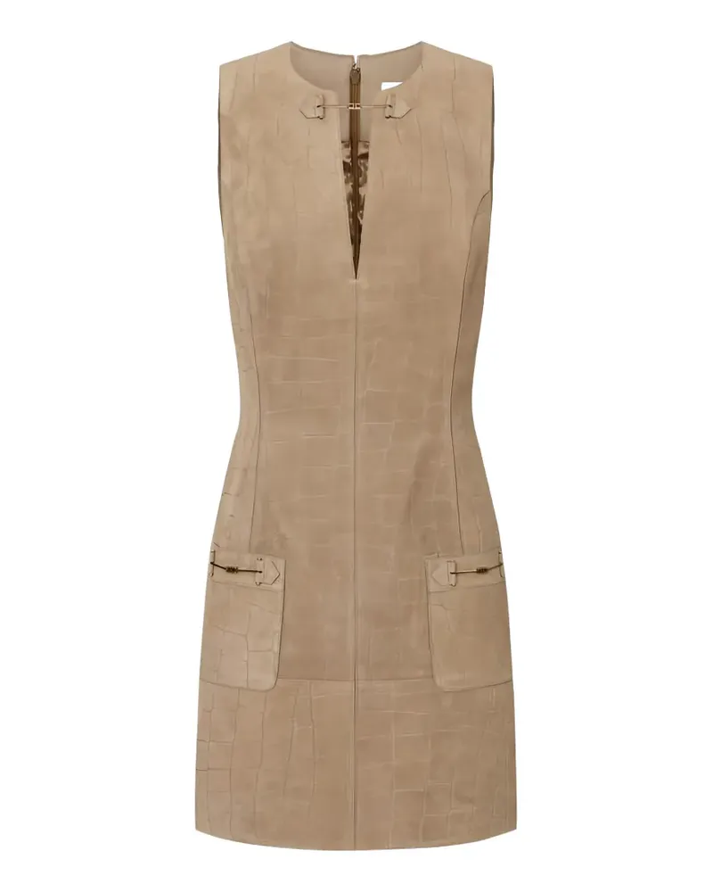 Elisabetta Franchi alligator-print mini dress - Nude Nude