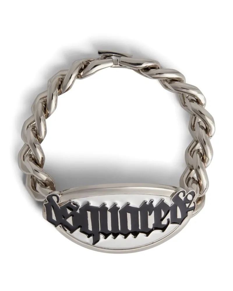 Dsquared2 Kettenarmband mit Logo-Gravur Silber