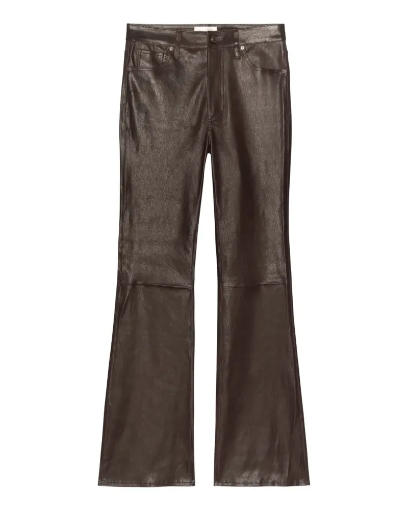 Frame Denim The Leather Reboot Schlaghose - Braun Braun