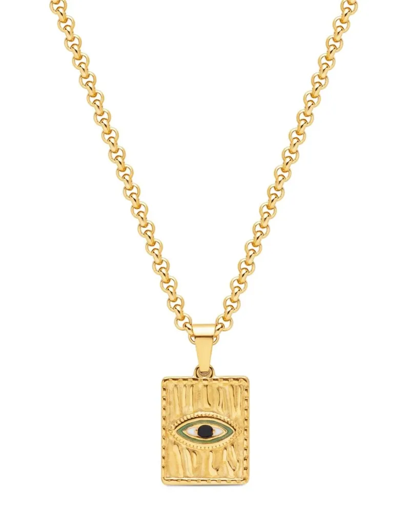 Nialaya Halskette mit Evil Eye-Anhänger Gold