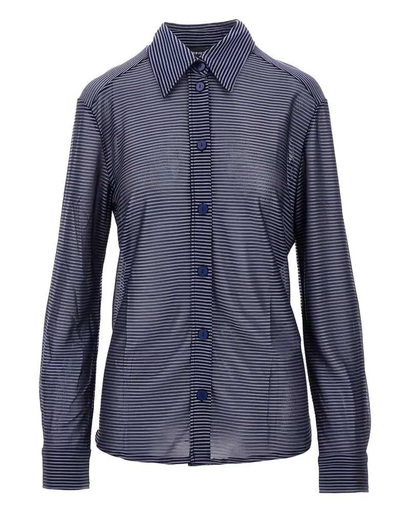 Emporio Armani Gestreiftes Hemd - Blau Blau