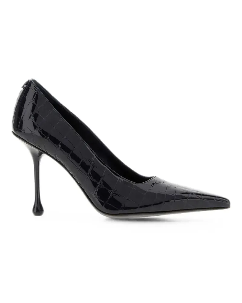 Jimmy Choo Ixia crocodile-effect leather pumps - Blau Blau