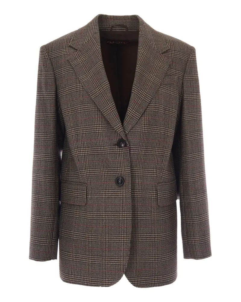Max Mara check-pattern wool blazer - Braun Braun