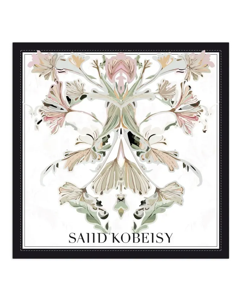 Saiid Kobeisy medium floral scarf - Weiß Weiß