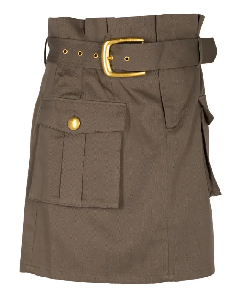 L'Agence Maelis Minirock mit Gürtel - Grün Grün