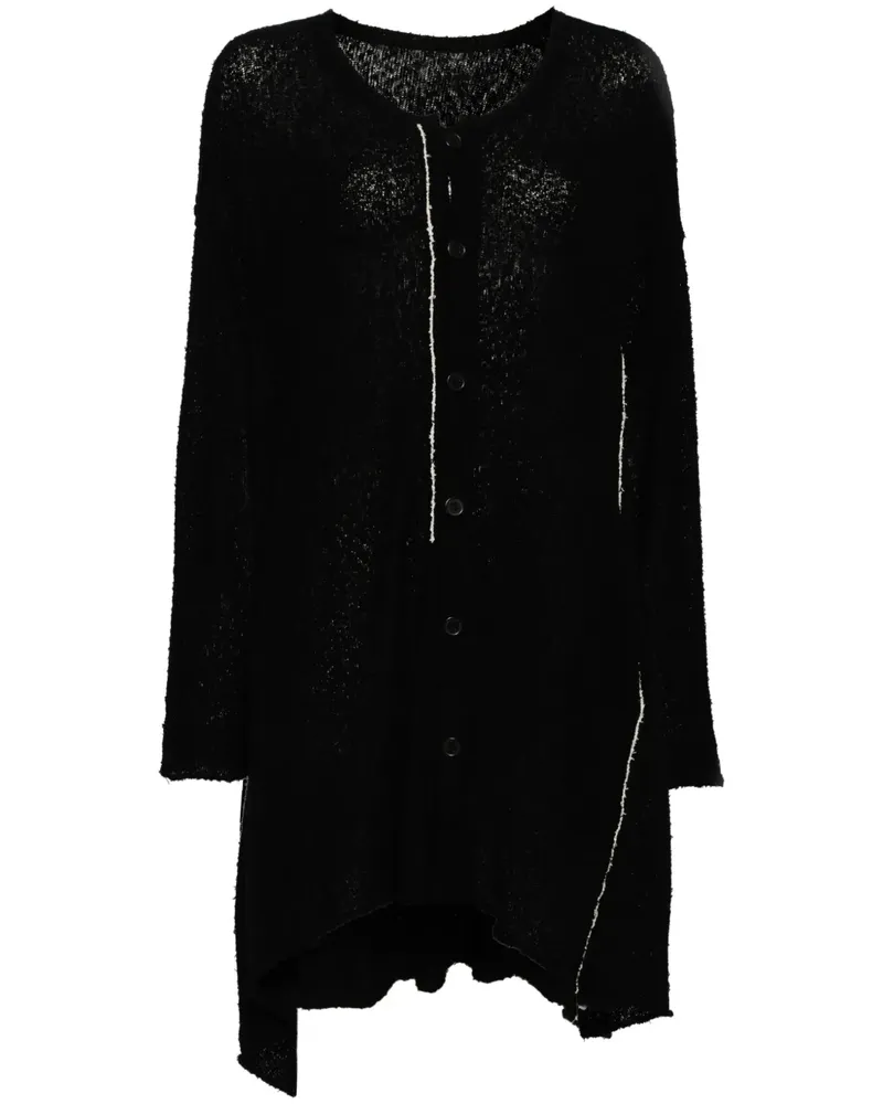 Yohji Yamamoto Asymmetrisches Strickkleid - Schwarz Schwarz