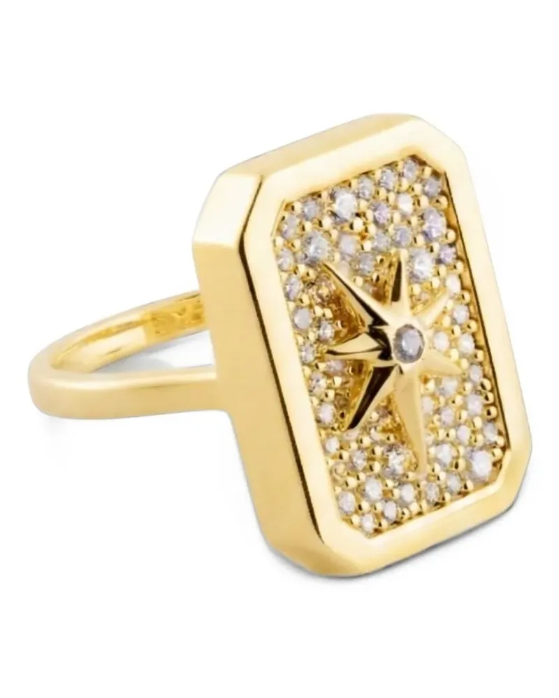 Eshvi Starglow star-motif ring - Gold Gold