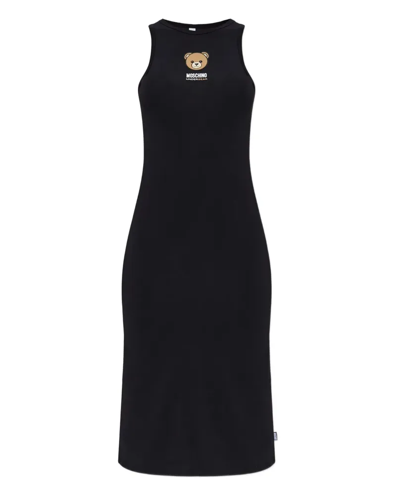 Moschino Kleid mit Teddy - Schwarz Schwarz