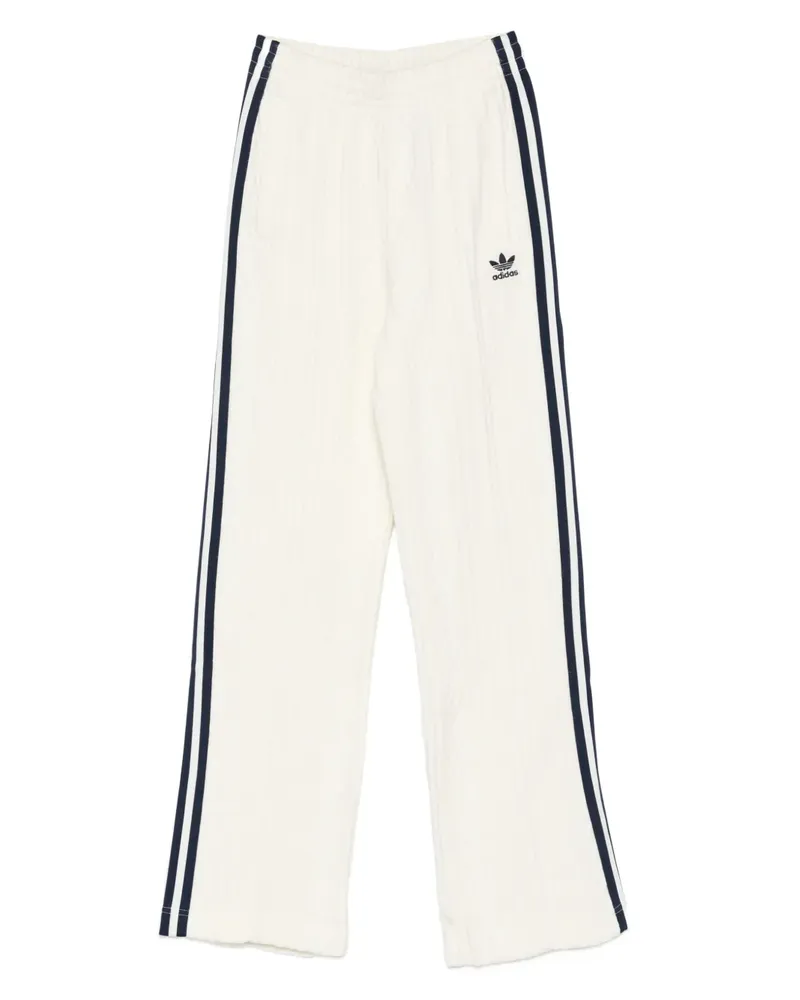 adidas side-stripe track pants - Weiß Weiß
