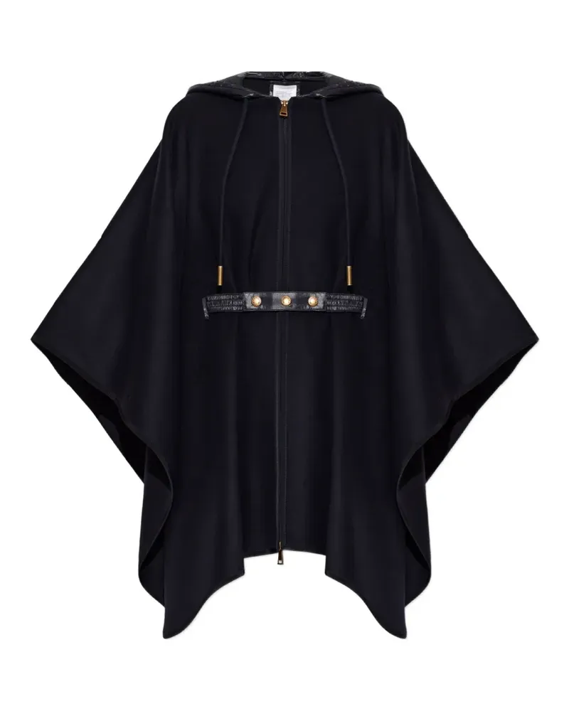 Moncler hooded belted poncho - Blau Blau