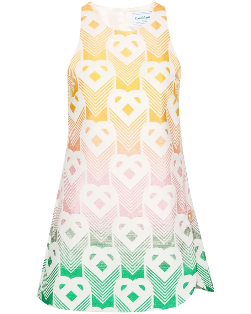 Casablanca Paris Jacquard-Minikleid mit Farbverlauf - Weiß Weiß