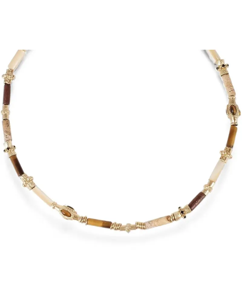 Gas Bijoux Kali tiger's eye necklace - Gold Gold