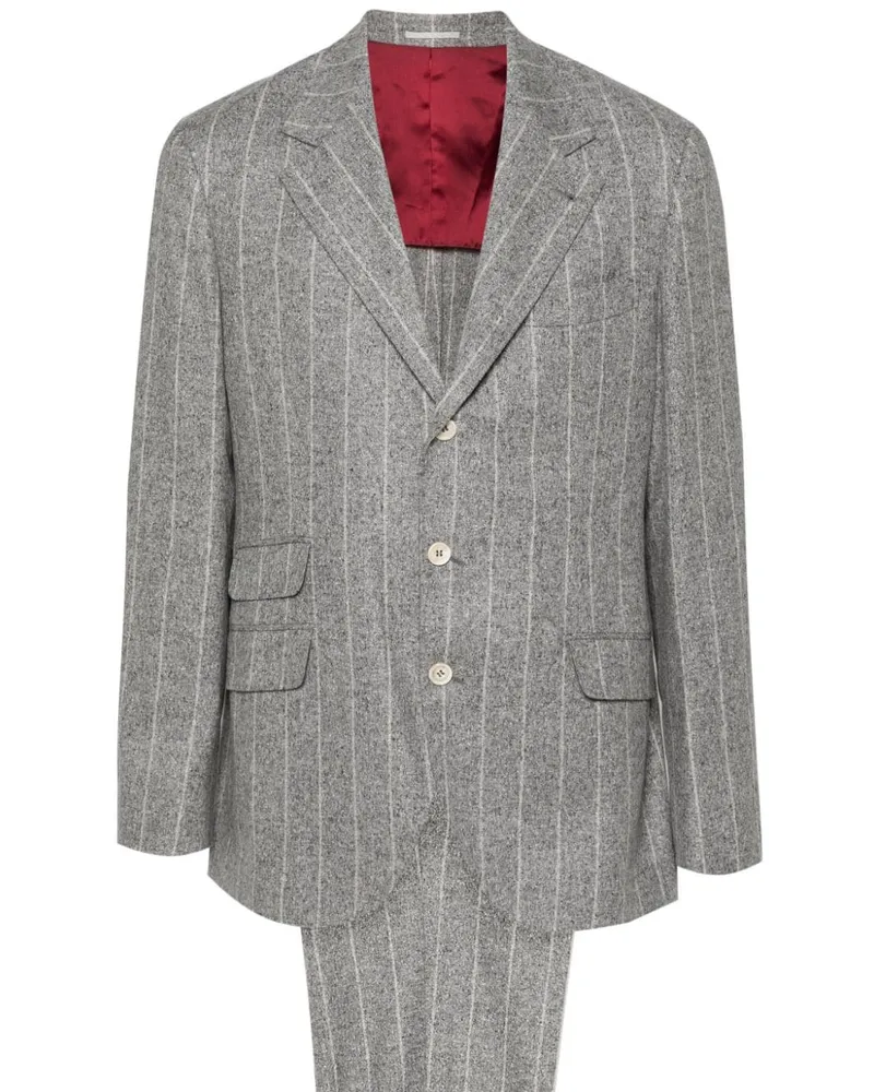 Brunello Cucinelli Melierter Strickanzug - Grau Grau