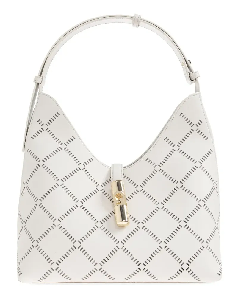 Furla Goccia perforated lock tote bag - Weiß Weiß