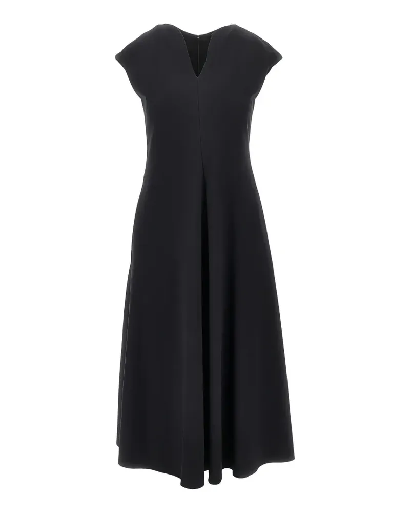 Emporio Armani V-neck cap-sleeve dress - Schwarz Schwarz