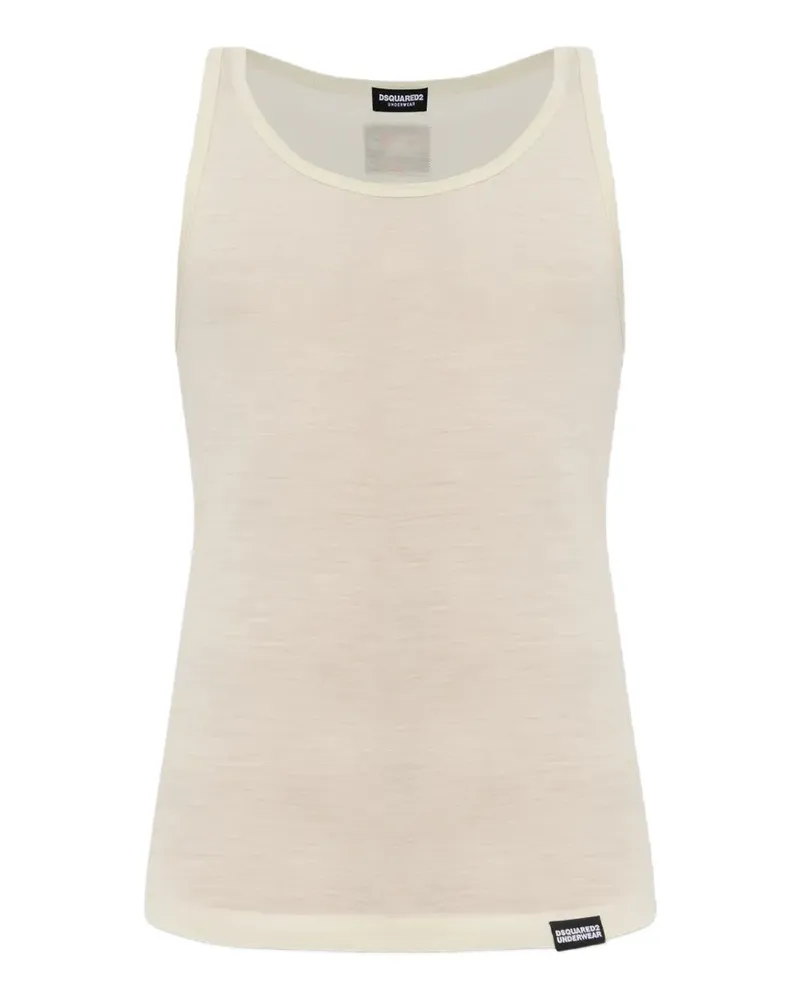 Dsquared2 Trägershirt mit Logo-Patch - Nude Nude