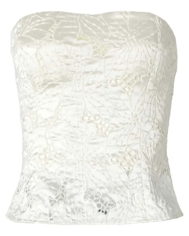 Genny Top mit Spitze - Weiß Weiß