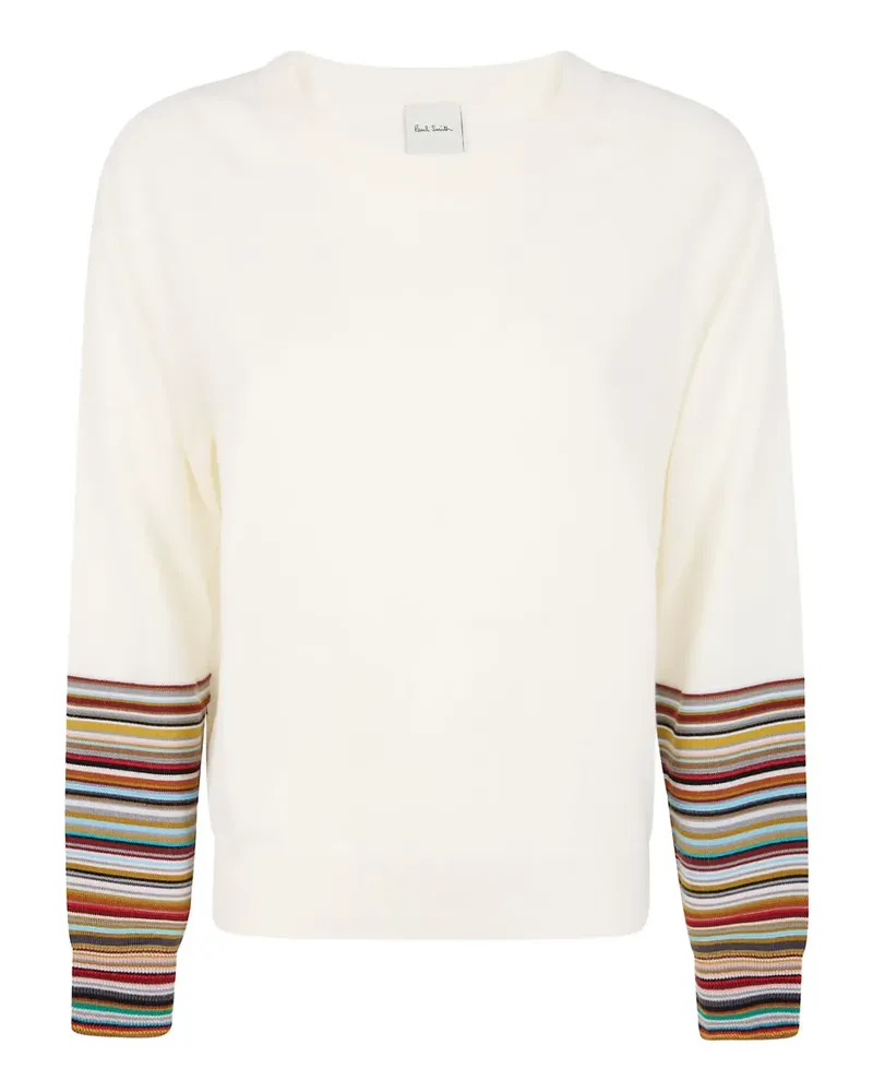 Paul Smith Pullover mit Artist Stripe-Bündchen - Nude Nude